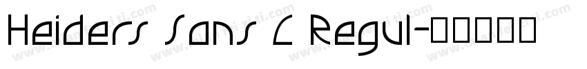 Heiders Sans C Regul字体转换